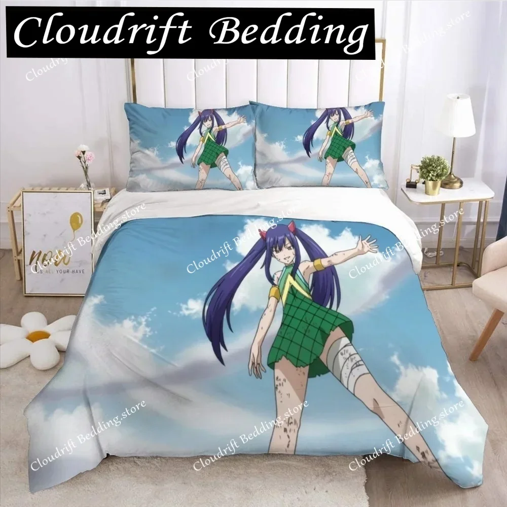 

Japan Anime Bedding Set 3D Print Cartoon Fairy Tail Duvet Cover Single Double King Bed Cover Set Kids Gifts026
