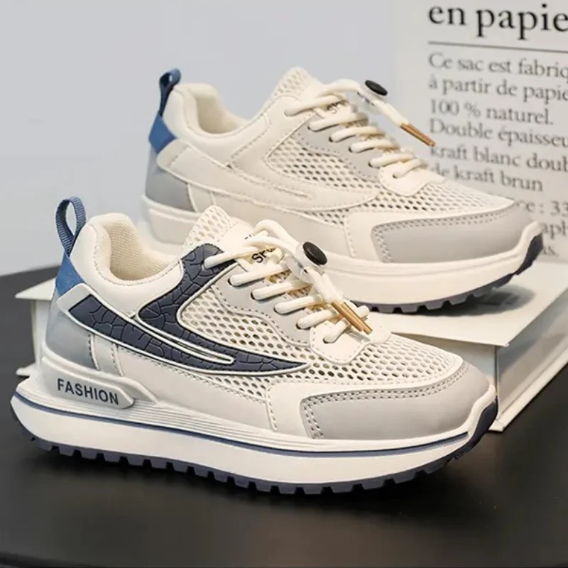 

Boys Running Shoes 2025 Breathable Mesh Student Sports Sneakers Spring Autumn New Style Large Children's Trendy Footwear
