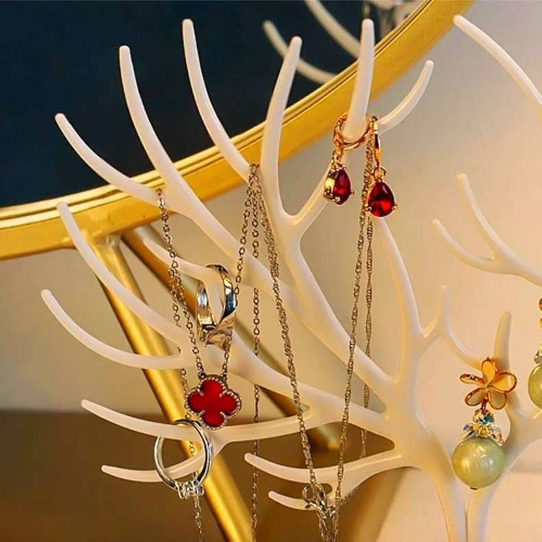 Deer Creative Jewelry Rack Deer Horn Tree Ear Studs Display Rack Earring Necklace Jewelry Storage Jewelry Sorting Hanger