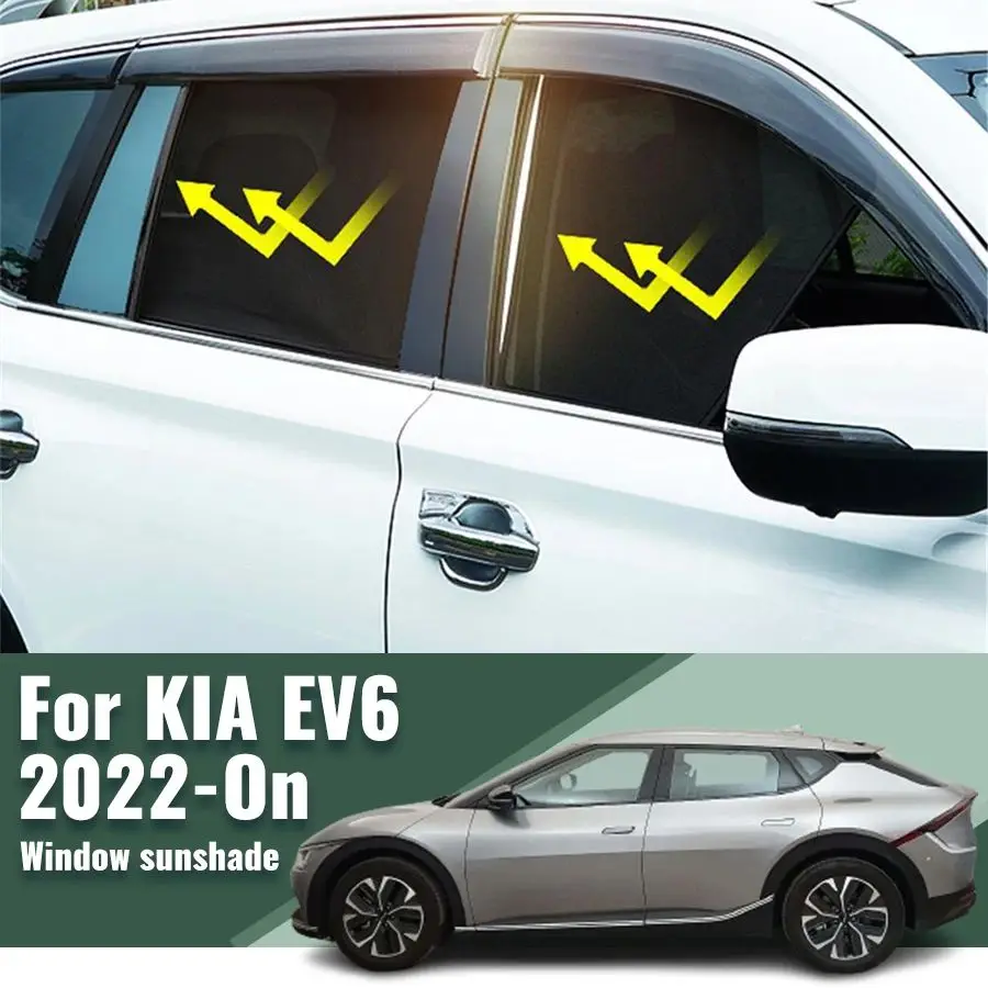 

For KIA EV6 CV 2022 2023 2024 Car Side Window Sunshade Windshield Magnetic Sun Shade Solar Protection Parasol Children Curtains