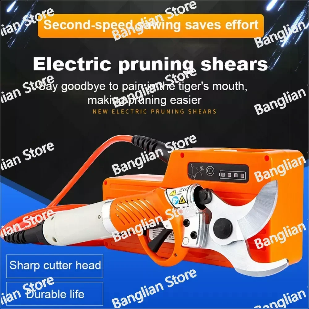 45MM New Electric Garden Fruit Tree Scissors 36V Lithium-ion Pruning Shear Efficient Fruit Tree Bonsai Pruning Branches Cutter