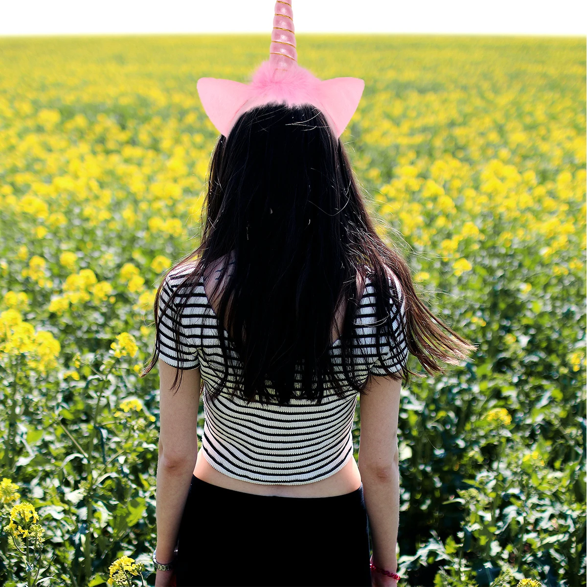 

1pc Unicorn Headband Luminous Led Glowing Hair Band For Kids Girls Adult Party Fun Durable Cartoon Headdress Night Celebration