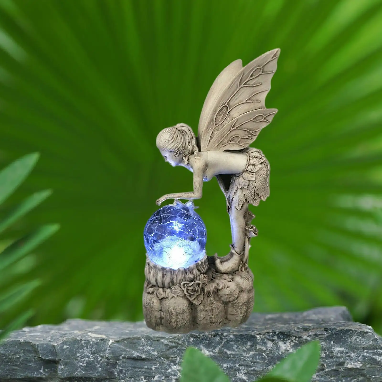 

Resin Fairy Sculpture Ornament Art Garden Angel Statue for Courtyard Terrace