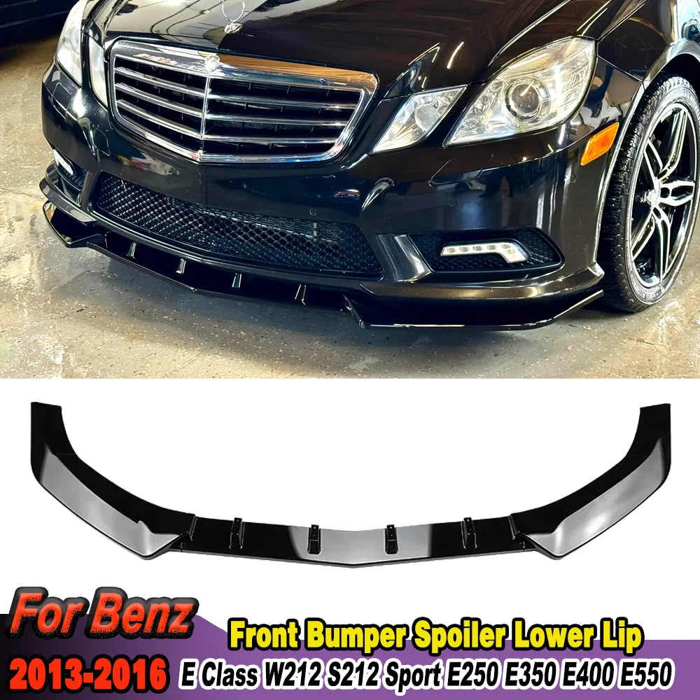 Frontspoilerlippe Untere Lippe Flare Splitter für Mercedes Benz E-Klasse W212 S212 Sport E250 E350 E400 E550 AMG Line Frontlippe