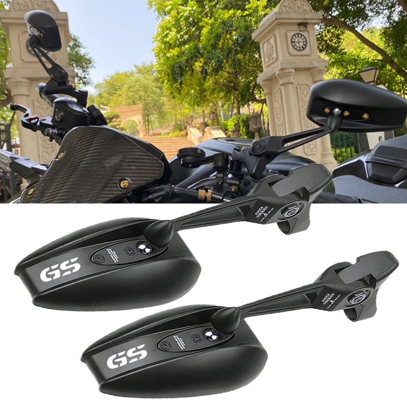 2 pcs AOS4 Motorcycle Rearview Mirrors Lightweight Adjustable For BMW GS G310R S1000RR F750GS F900R C650GT K1300R Accessories
