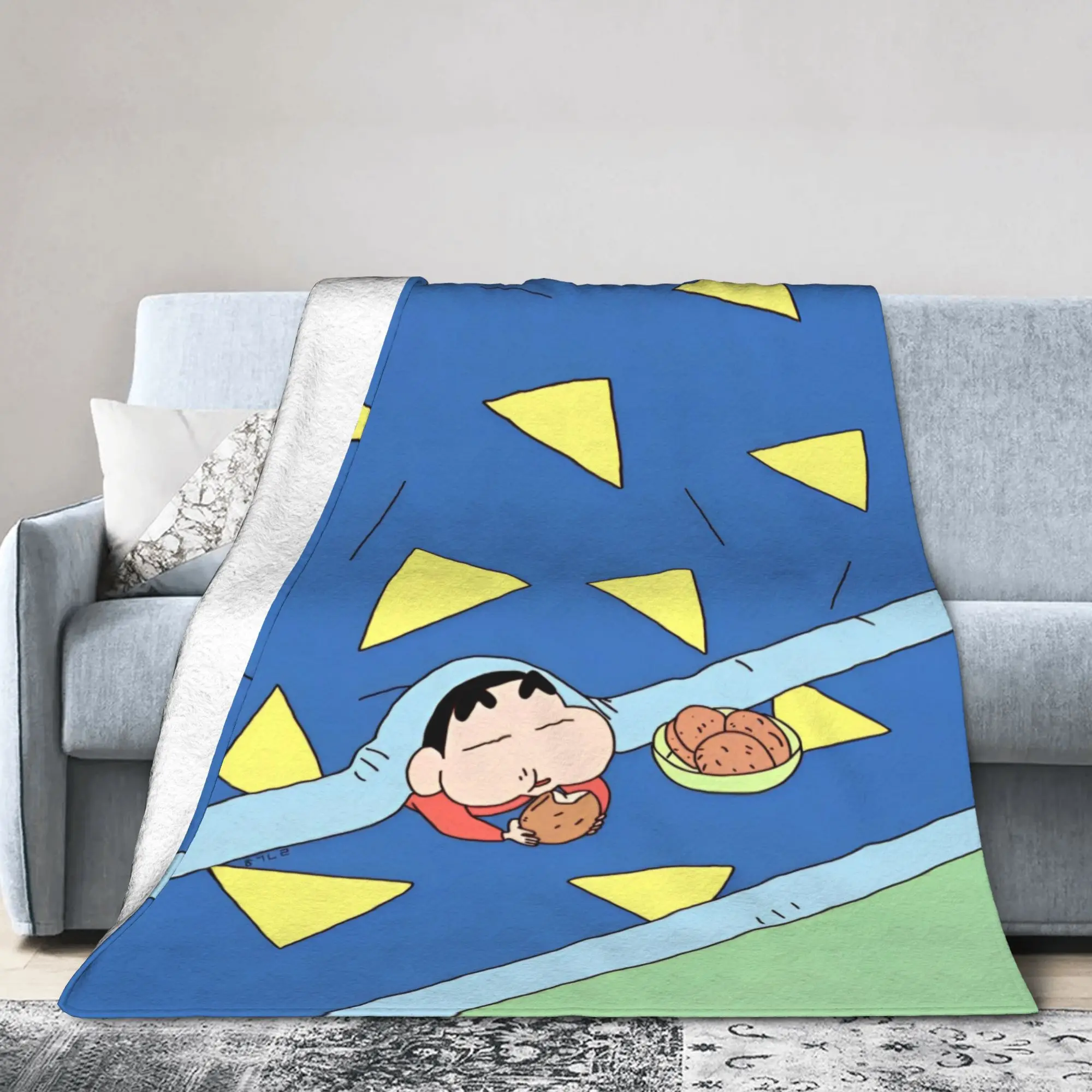 

Crayon-ShinS Cartoon ChanS Anime Blanket Coral Fleece Plush Spring Autumn Breathable Warm Throw Blankets for Bedding Couch Quilt
