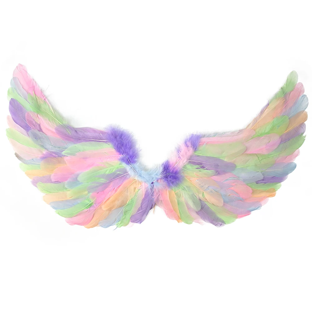 

Пастельные макароны с перьями ангела | Праздничные рождественские украшения для детей, женщин и девочек, костюм для выступлений, реквизит для шоу