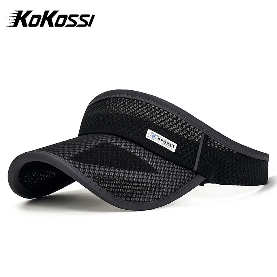 KoKossi Summer Sports Golf Visor Cap Unisex Sun Protection Hats Breathable Adjustable Empty Top Hat Trave Cycling Running