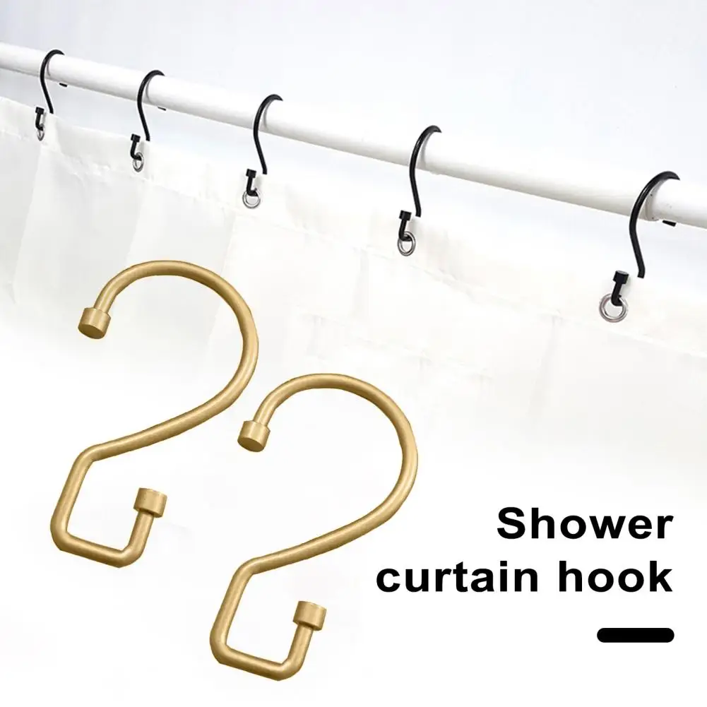 Rust-proof Curtain Hook Space-saving Curtain Hook Effortlessly Organize Home with Adjustable S-shaped Curtain Hooks for Bathroom