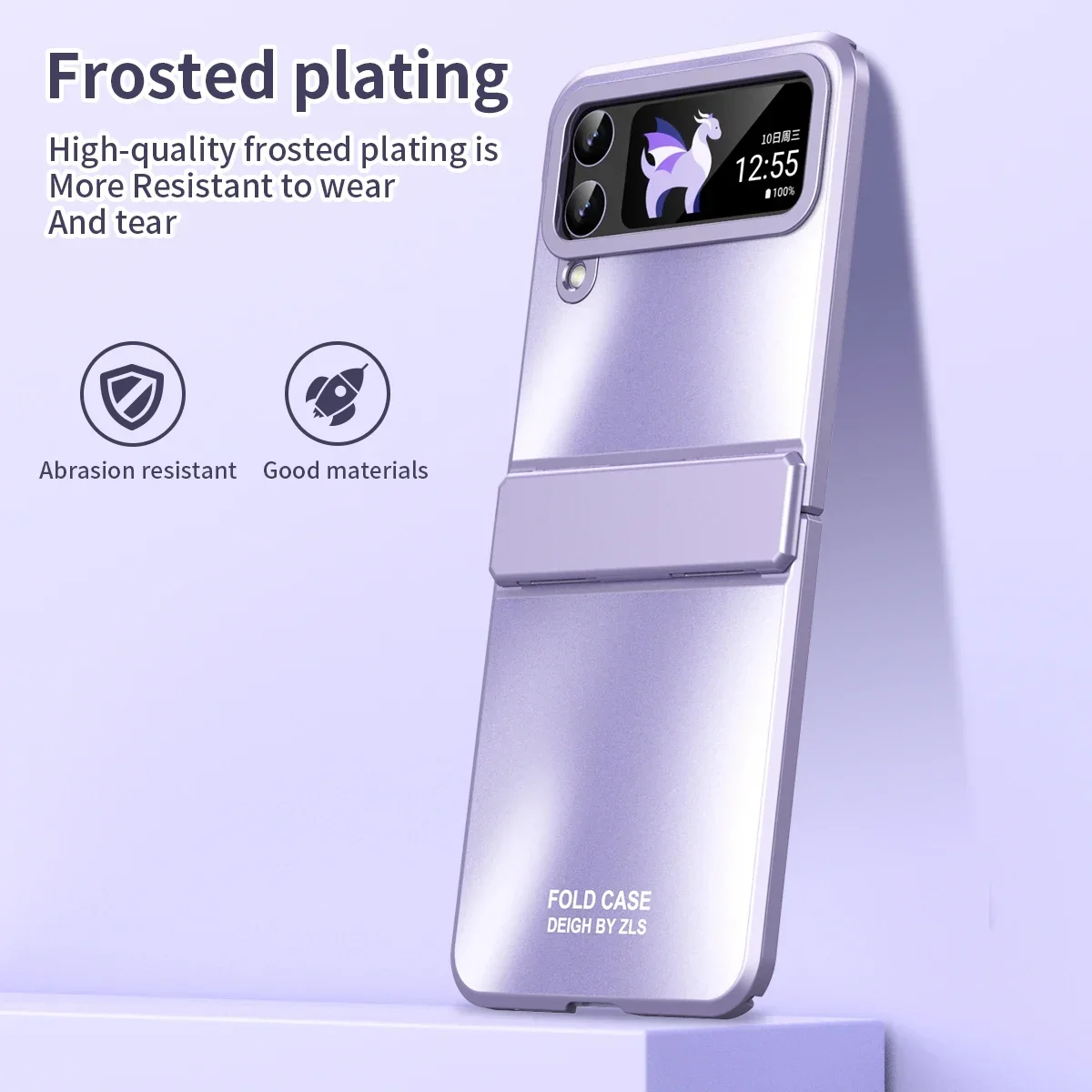 For Samsung Galaxy Z Flip 6,ZFlip 5,ZFlip4,ZFlip3 Case, Matte Skin-Friendly Hinge All-inclusive Shockproof Hard Back Cover Case