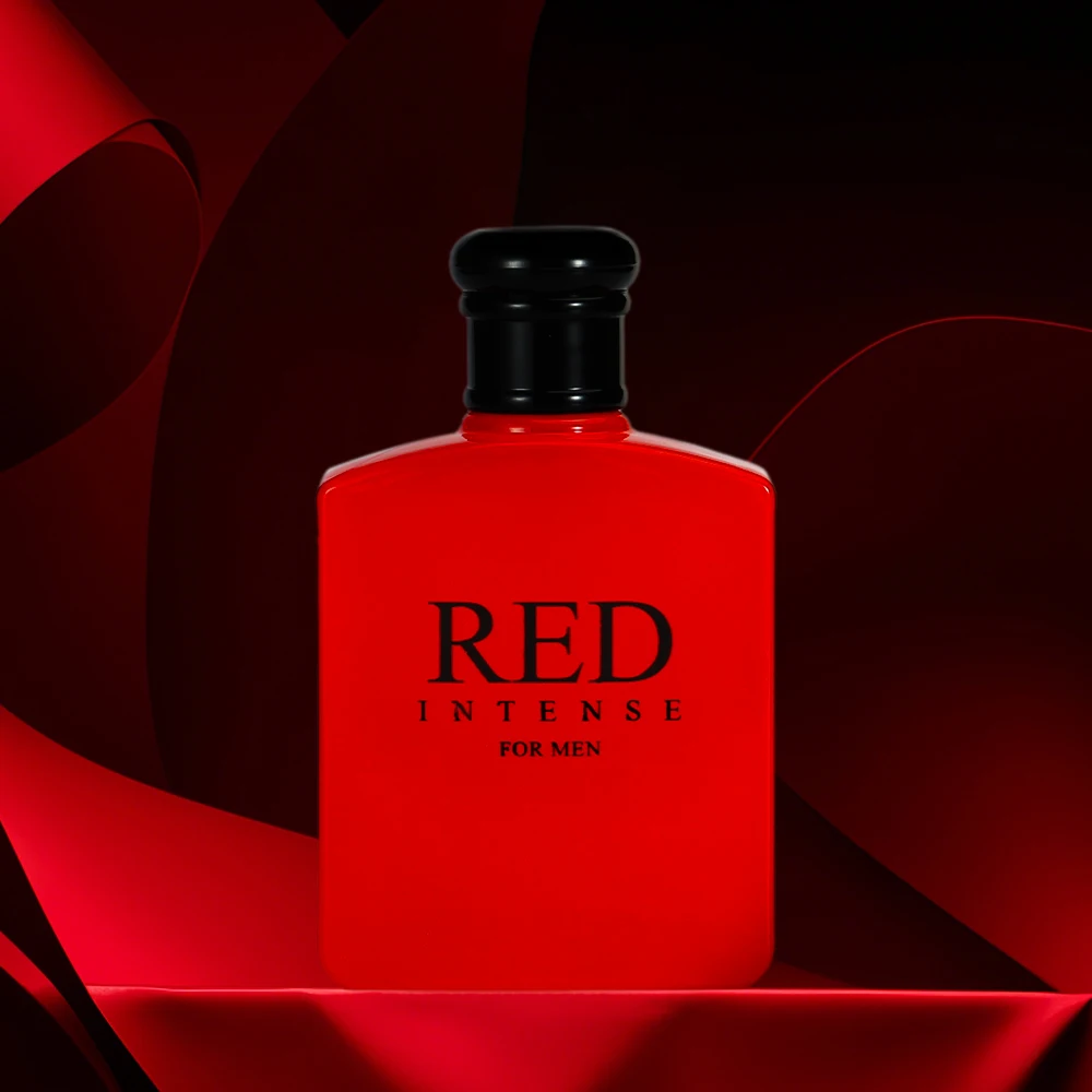 RED INTENSE Eau de Parfum Spray 2 pezzi 3.4 once/100 Ml fragranza multistrato fragranza aromatica per uomo profumi EDP da uomo