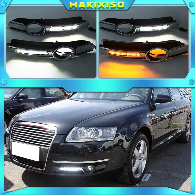 

For Audi A6L A6 C6 2005-2008 For Quattro RS Cabriolet Allroad Front LED Daytime Running Light DRL Light Fog Lamp Cover