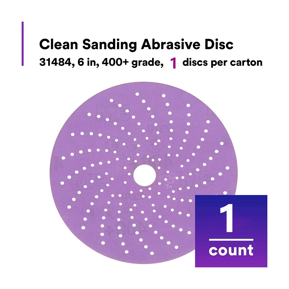 1pcs 3M Cubitron II Hookit Clean Sanding Abrasive Disc 6 in  High Performance Long Lasting Multi-Hole Pattern E-coat Sanding