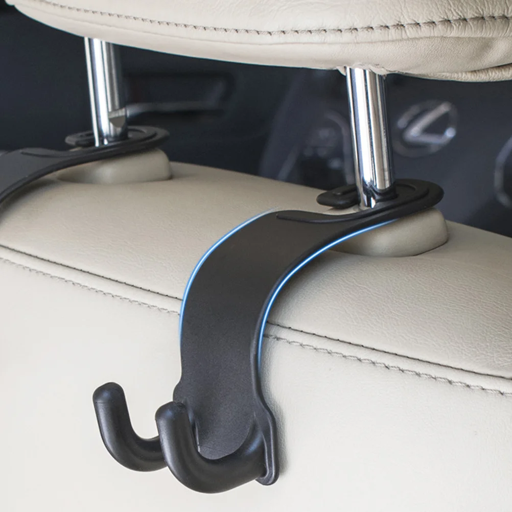 

4 Pcs Seat Hanger Plastic ABS Car Back Seat Auto Hooks Hanger Headrest Storage Grocery Organizer Hooks