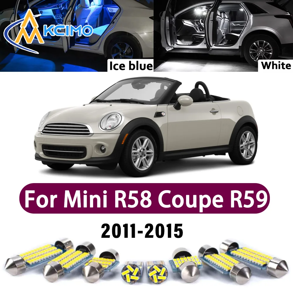

High Lumen CANBUS Error Free LED Interior Light Kit For Mini R58 Coupe R59 Roadster 2011-2015 Trunk Reading Dome Lamp Bulbs Set