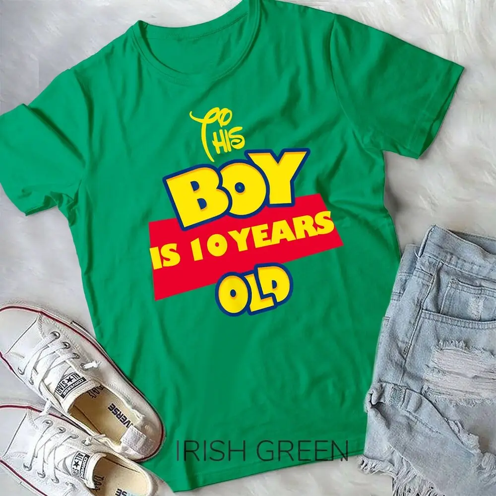 10 Birthday Toy Cartoon This Boy Is 10 Years Old Gift T-Shirt Unisex T-shirt