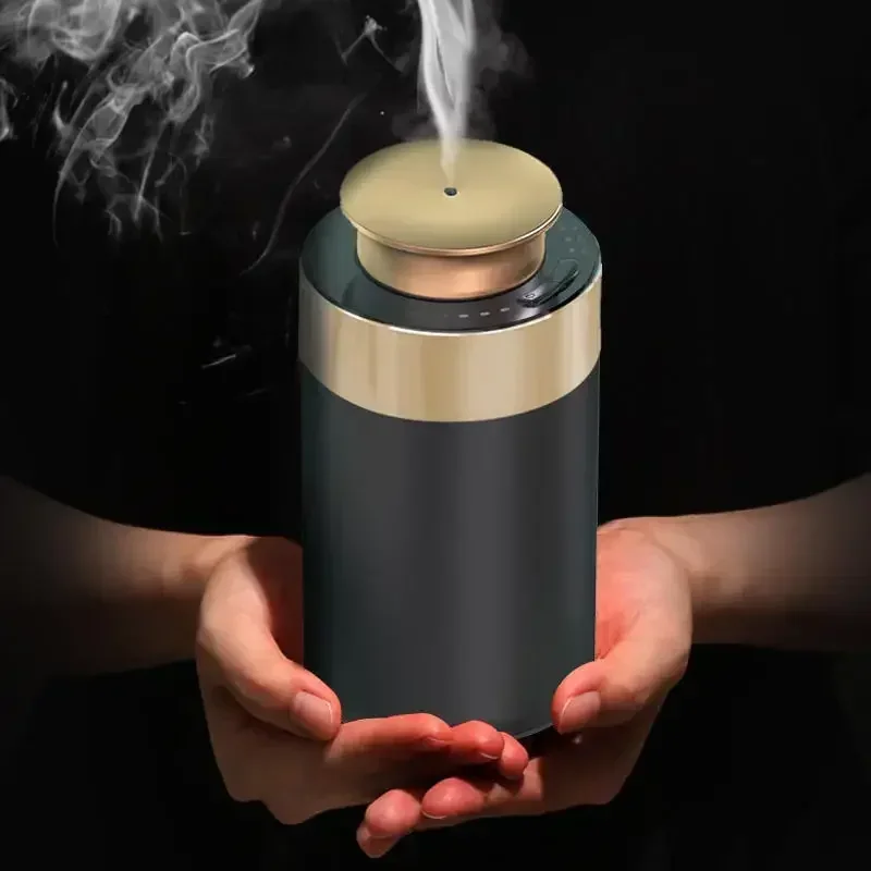 Customized Portable Air Freshener Black Gold Electronic Aromatherapy USB Auto Home Car Essential Oil Aroma Diffuser