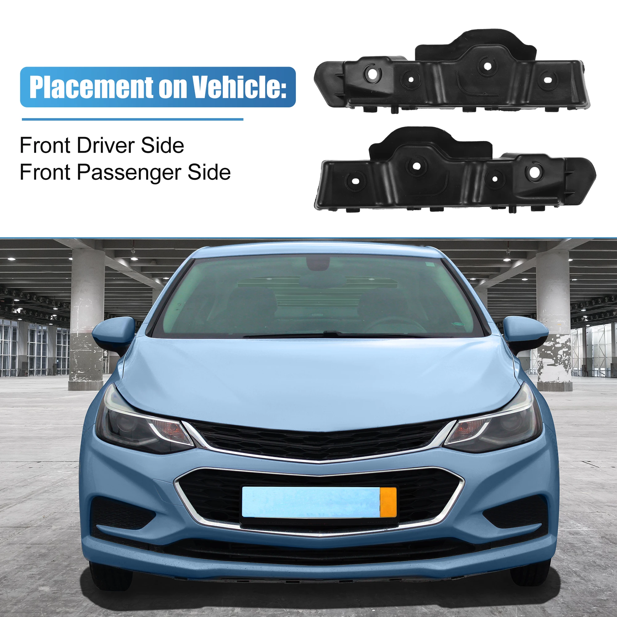 X Autohaux 1 Pair Front Bumper Mounting Support Bracket No.22986140 for Chevrolet Malibu 2013-2015 for Chevrolet Malibu Limited