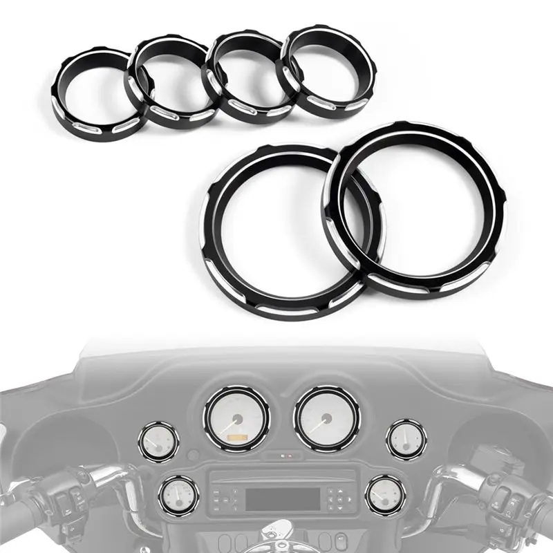 A22E-4 Inch Speedometer Gauge 2 Inch Burst Bezel Kit Instrument Cover Board For Touring Electra Glide Street Glide