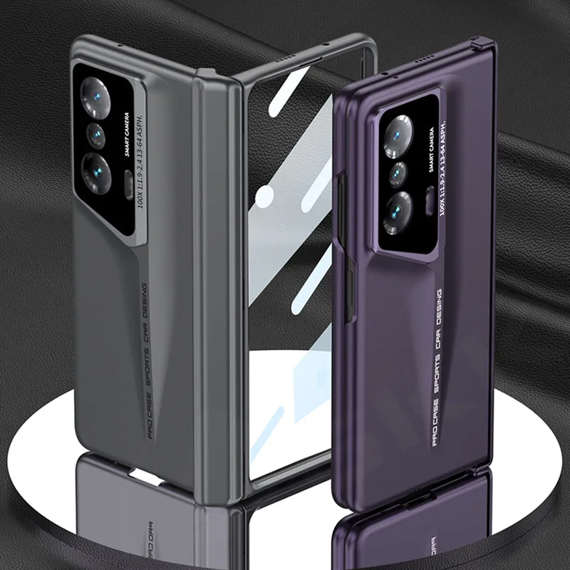 Magnetic Hinge Blade Armor Style Case For Honor Magic VS With Front Glass Camera Protective Matte Hard Cover For Magic VS Case