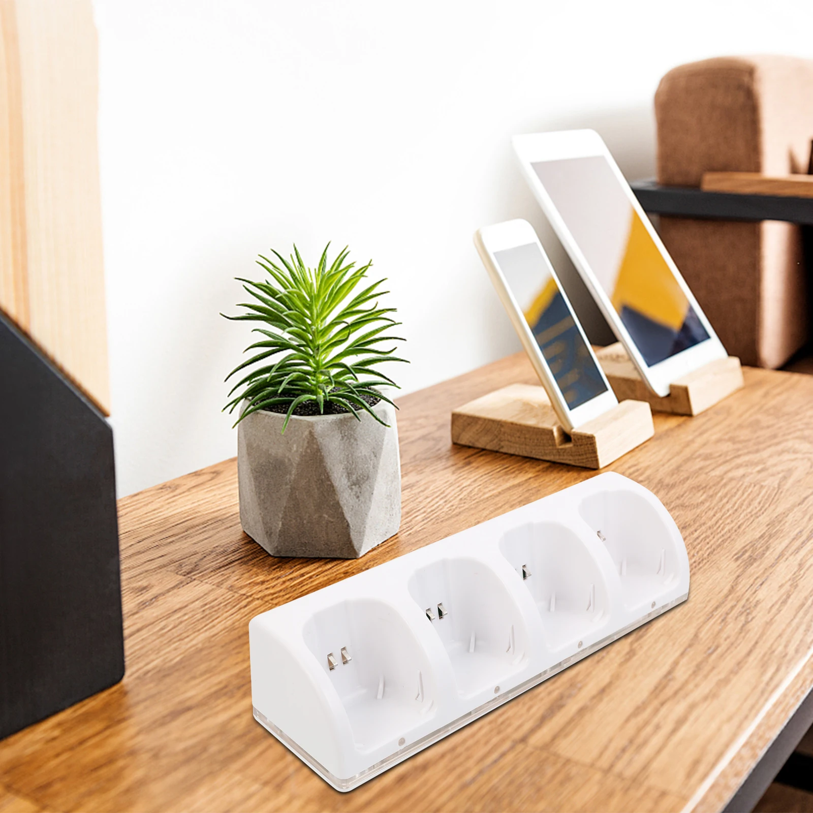 

Charging St 4 Slots Station Rechargeable Batteries ABS Material Durable Simple Practical Home