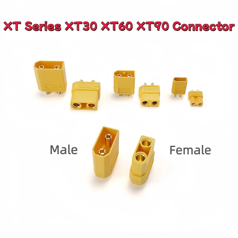 Conector Tipo Bala Macho y Hembra Serie XT XT30 XT60 XT90, Terminal de Soldadura Tipo Bala, Apto para Baterías Lipo RC, Conector Impermeable