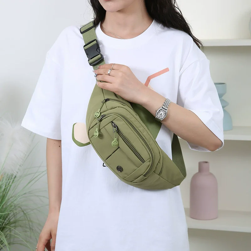 New Fashion Waist Pack Women's Casual Multi-layer Bag Versatile Sports Shoulder Bag Lightweight and Simple Chest Bag