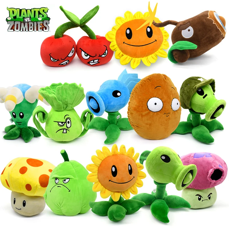 

1 Pcs Plants vs Zombies2 15-40cm Cute Cartoon Game Stuffed Plush Doll Toys Sunflower Wall-Nut Peashooter Squash Figure Kid Gift