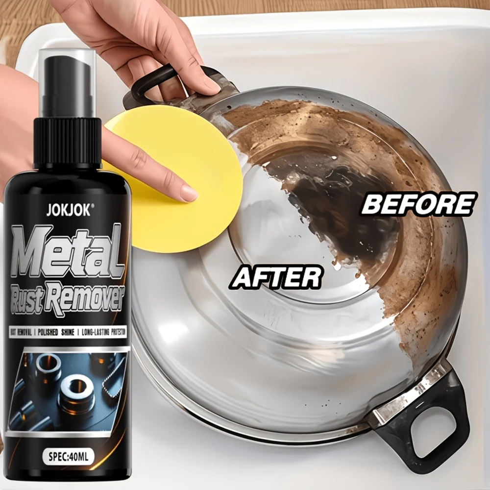 Powerful Metal Rust Remover Spray with a Spray Nozzle Design for Easier Use. Restores the Metal's Natural Luster. Suitable for M