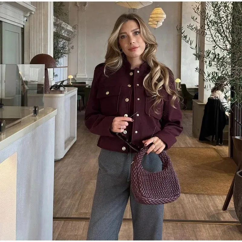 MsChuh Casual Women's Jacket Vestes Femmes Outerwears Chaquetas Temperament Commuting All-match Simple Style Daily Solid Color