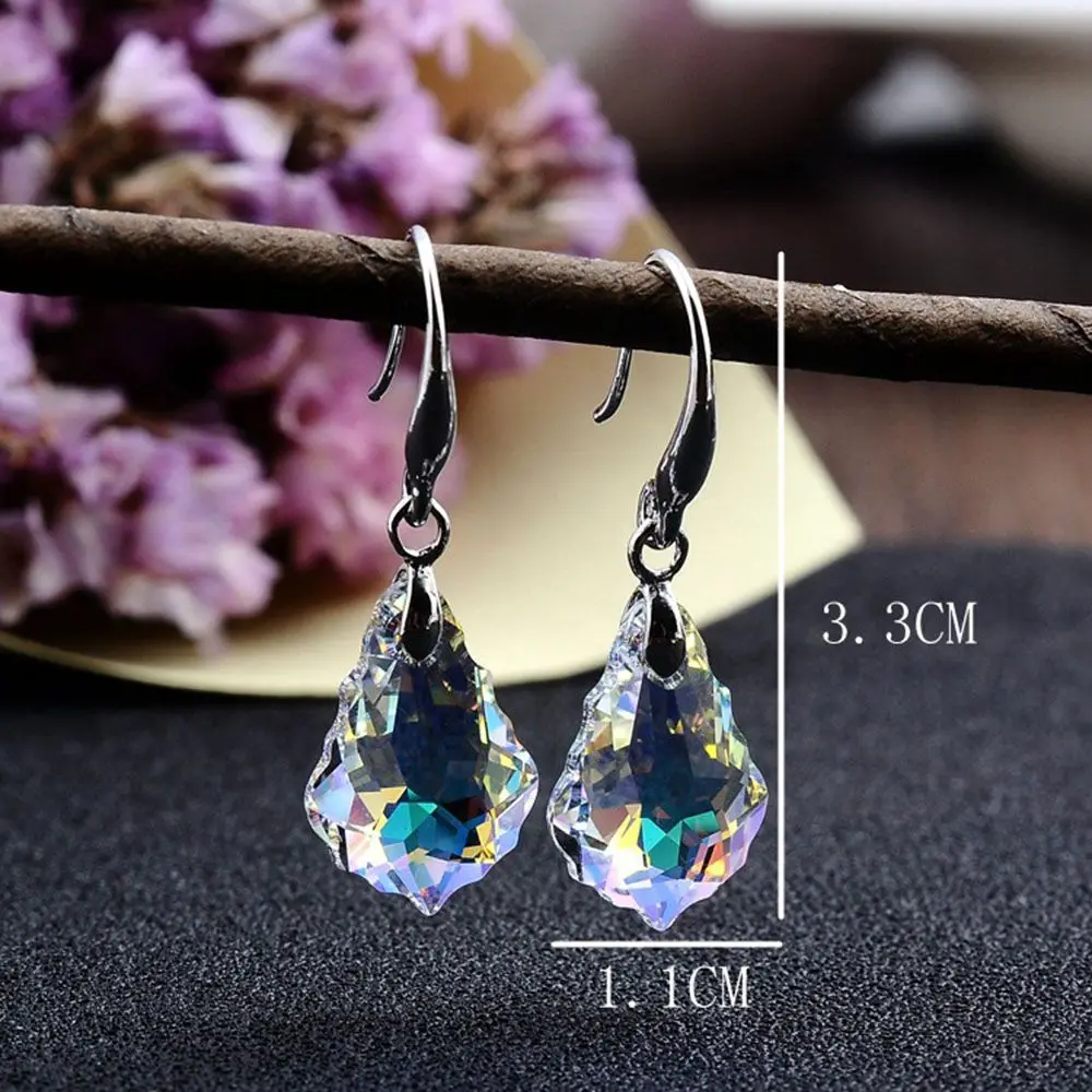 Gifts Gemstone Temperament Vintage Dangle Drop Earrings Engagement Wedding 925 Silver Party Jewelry