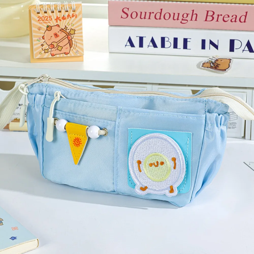 Novità con borsa per penne con toppe per formaggio Borsa per cancelleria di grande capacità a 10 strati Organizzatore di cancelleria per ufficio scolastico