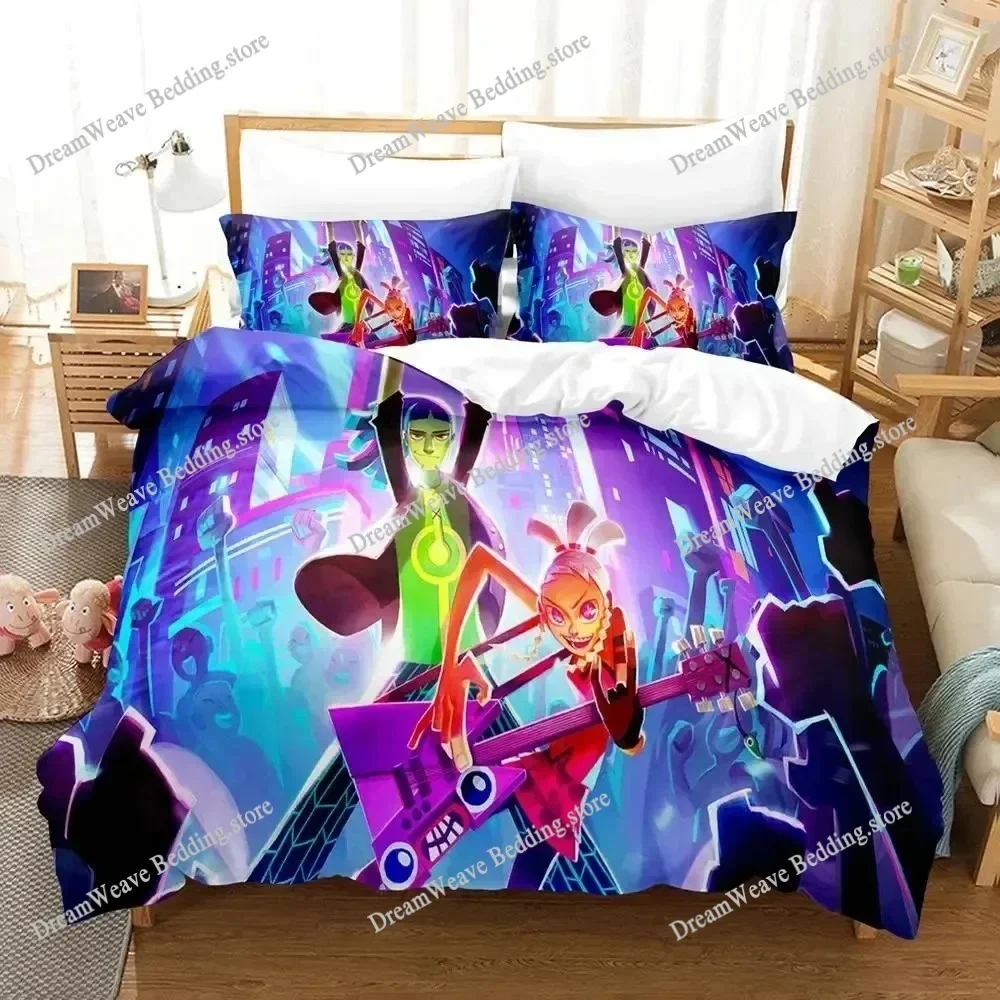 

Комплект постельного белья Hi-Fi Rush: односпальный, двуспальный, королевский размер, для взрослых и детей, с 3D-принтом, игровой дизайн, 74 предмета