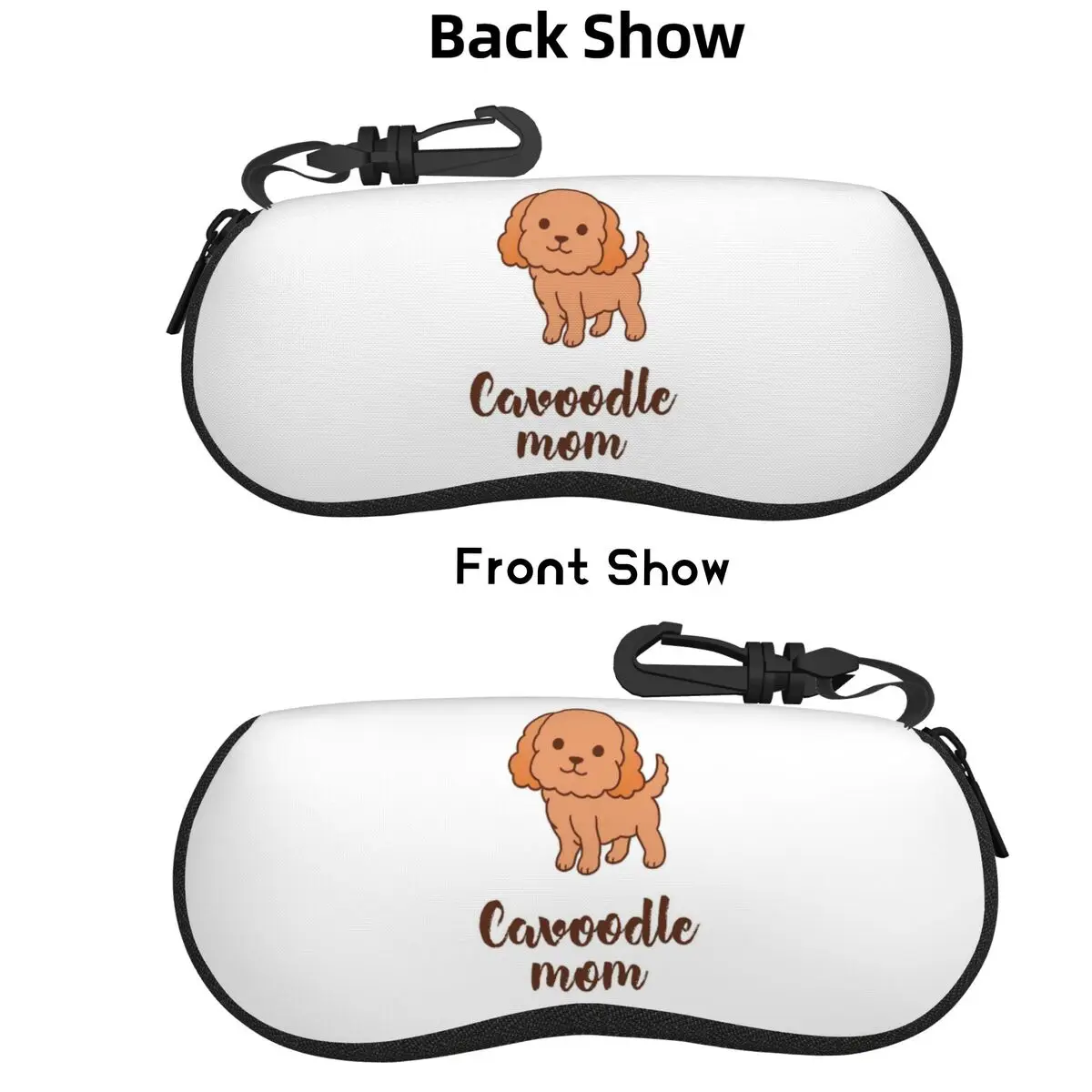 

Cavoodle Dog Mom Shell Glasses Case Portable Sunglasses Box Women Men Soft Eyeglass Bag Pouch