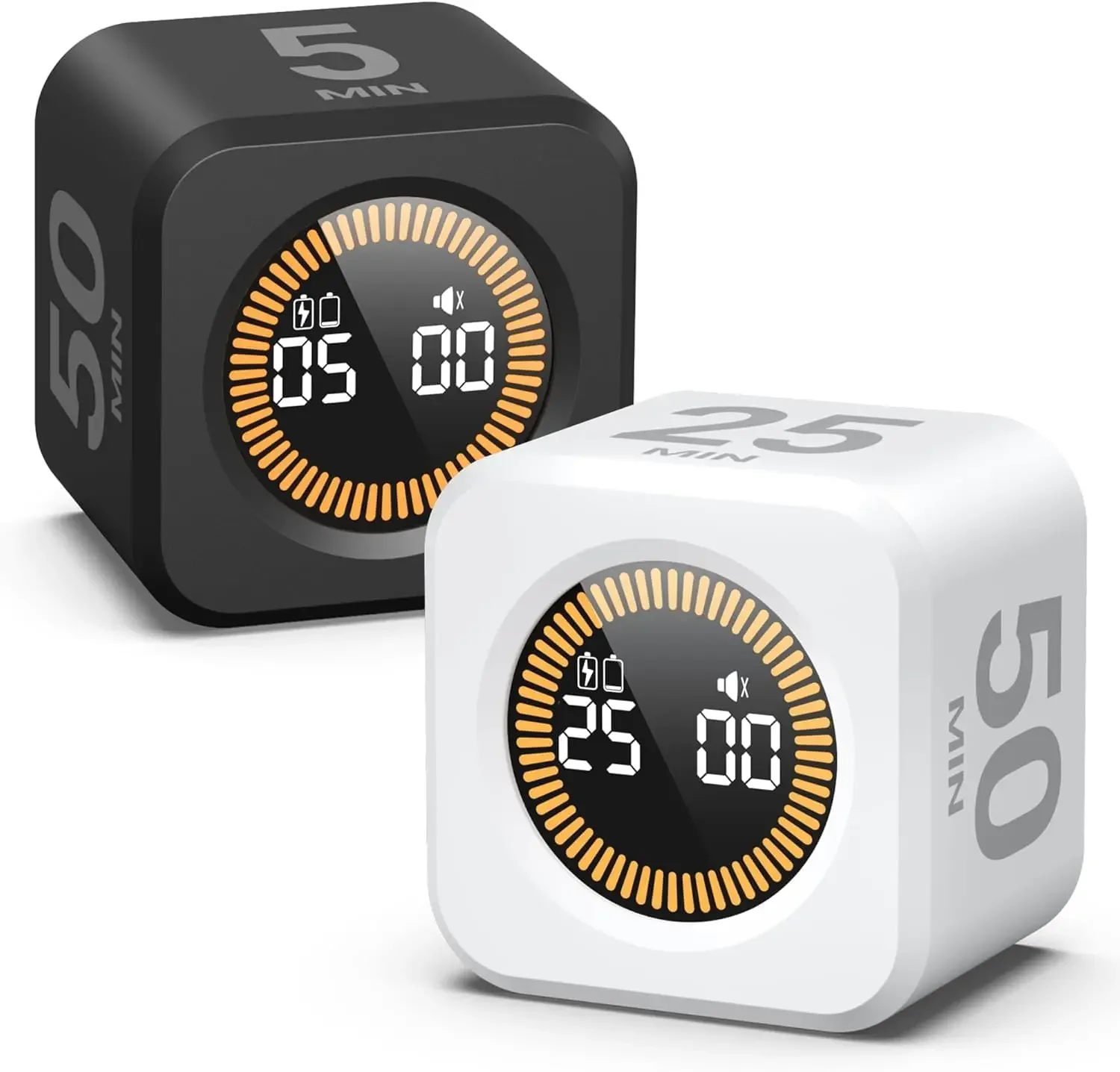 Timer Rotativo Inteligente Silencioso Visual para Cozinha, Timer Digital Tomate para Crianças e Adultos, Timer de Estudo Opcional, Gadget Pomodoro
