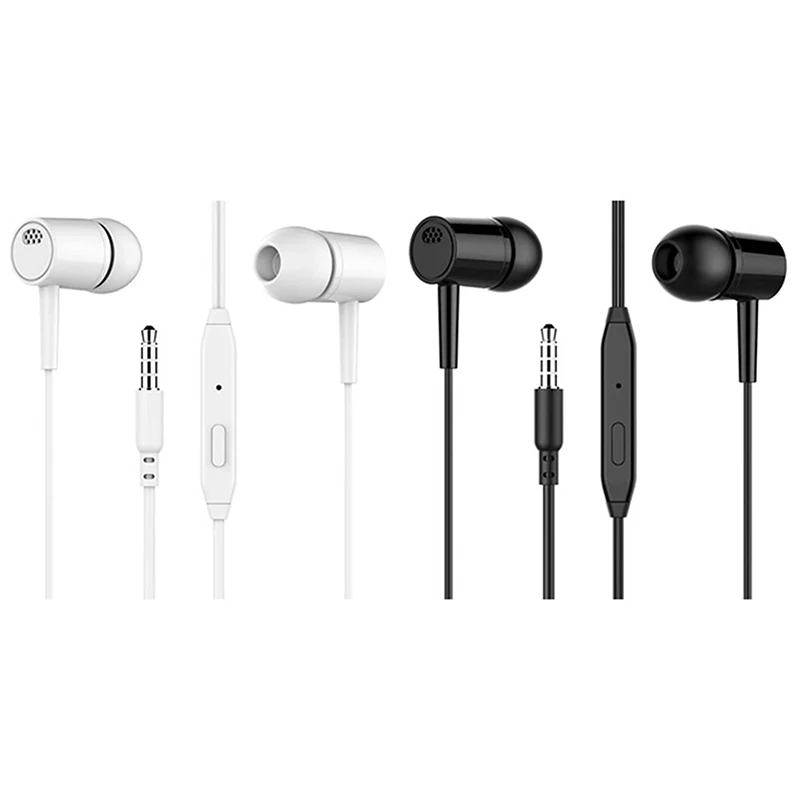 Headset 2 Color Optional 3.5mm Earbuds High Quality In-ear For Phone Computer Headphone With Mic Earbuds In-ear Wired Earphone