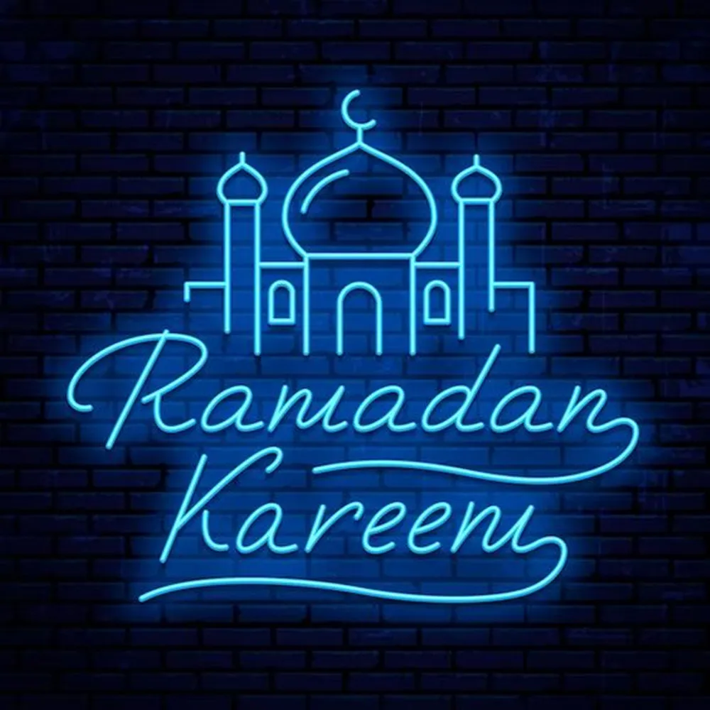 Custom Ramadan Kareem Festive Neon Sign Room Decor Acrylic Background LED Letter Light Business Logo Ramadan Mubarak Neon Sign