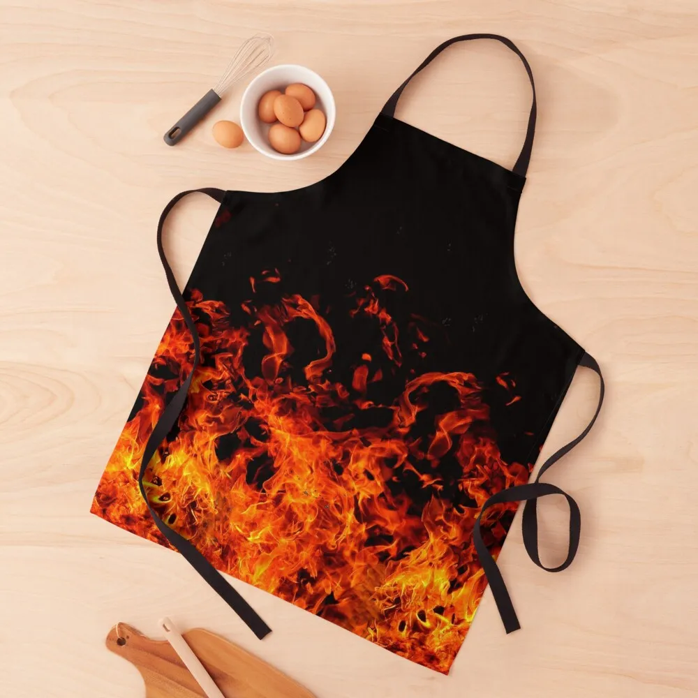 

Flames Of Fury Apron Cooking Clothes Kitchen Household Items Kitchen Special Accessories Apron
