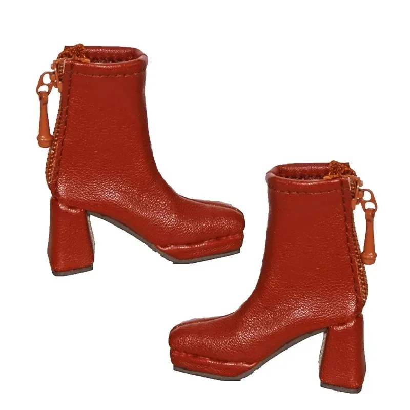 Bota de tornozelo artesanal de várias cores, escala 1/6, alta qualidade, com zíper, sapatos ocos, modelo adequado para figuras de ação tbleague ph, corpo