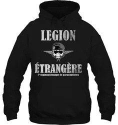 French 2 Rep Legion Etrangere Paratrooper Men Hoodies Full Casual Cotton Autumn and Winter Man Hoodies