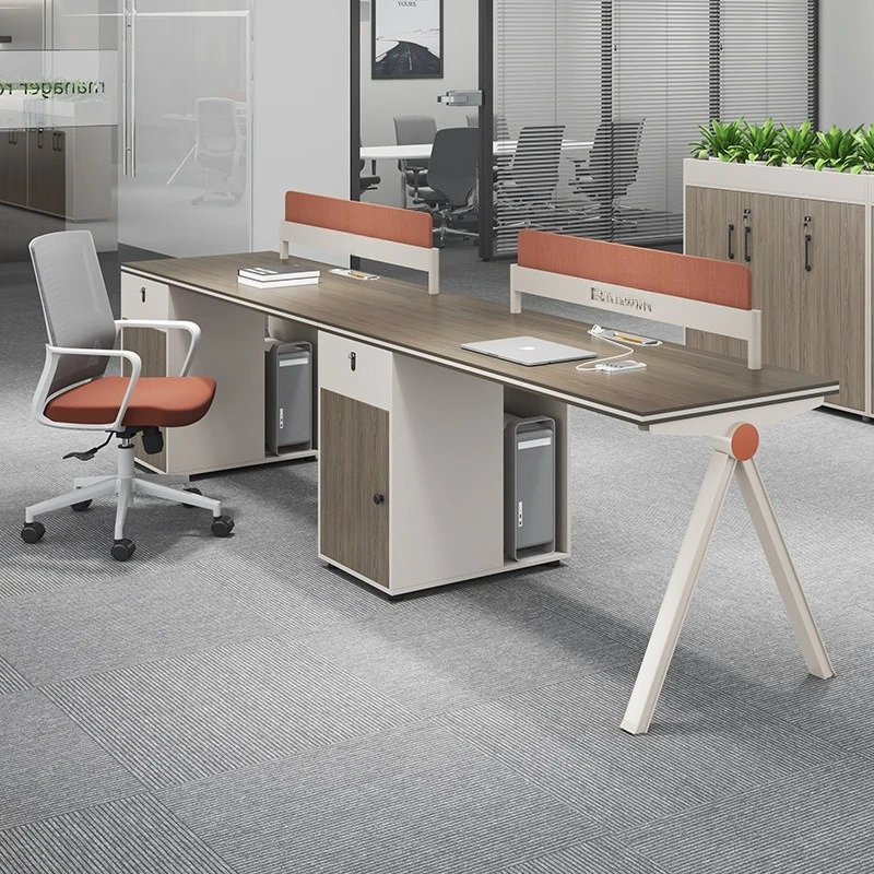 

Staff office desk and chair combination screen desk