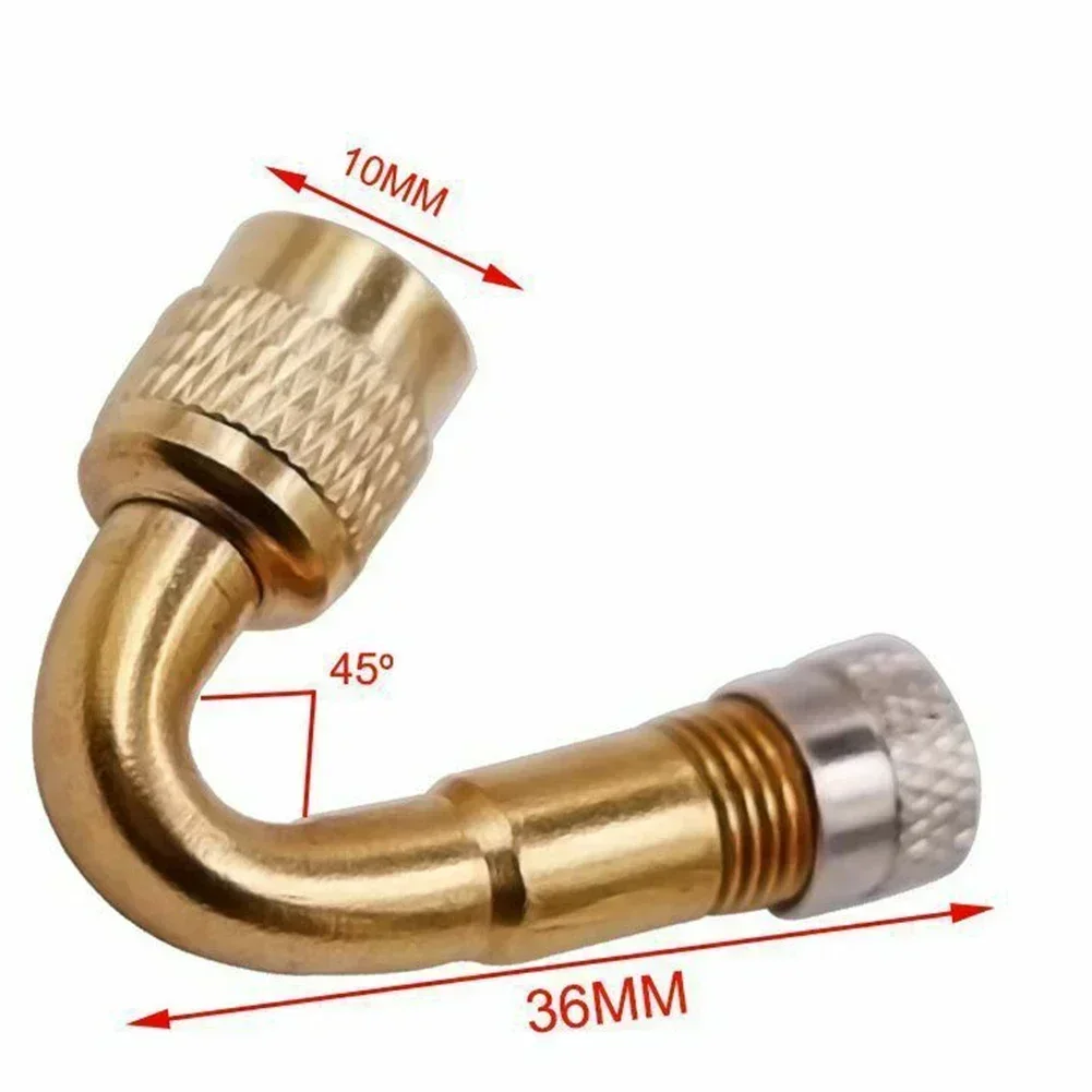 1pcs Tyre Gas Nozzles Copper 45 90 135 Degree Angle Valve Extension Adaptor Tire Stem Extender For Motorcycle Car