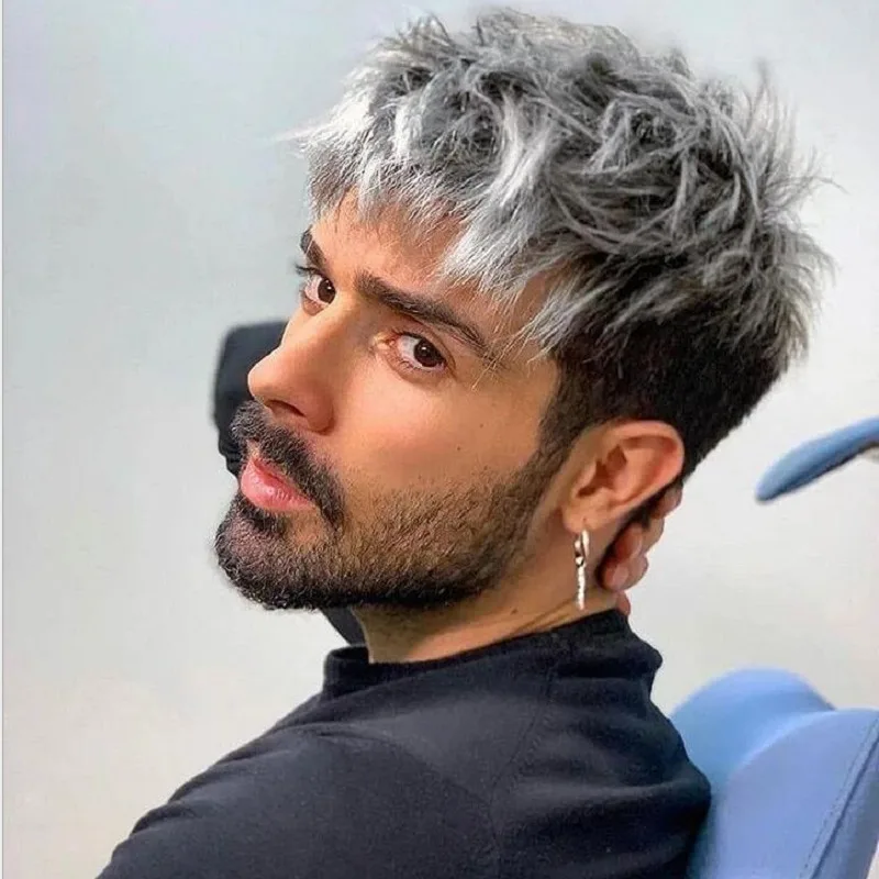 mens-short-textured-fluffy-synthetic-wig-silver-grey-highlights-spiky-straight-hair-wig-natural-daily-party-cosplay-stylish-wear