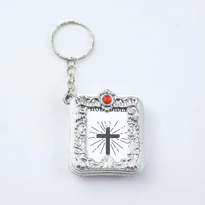 Neue 10er-Pack Bibel-Schlüsselanhänger: Miniatur-Bibel mit Gebetsbotschaften – Handtaschenanhänger, Kirchengedenkgeschenk – Detail 9