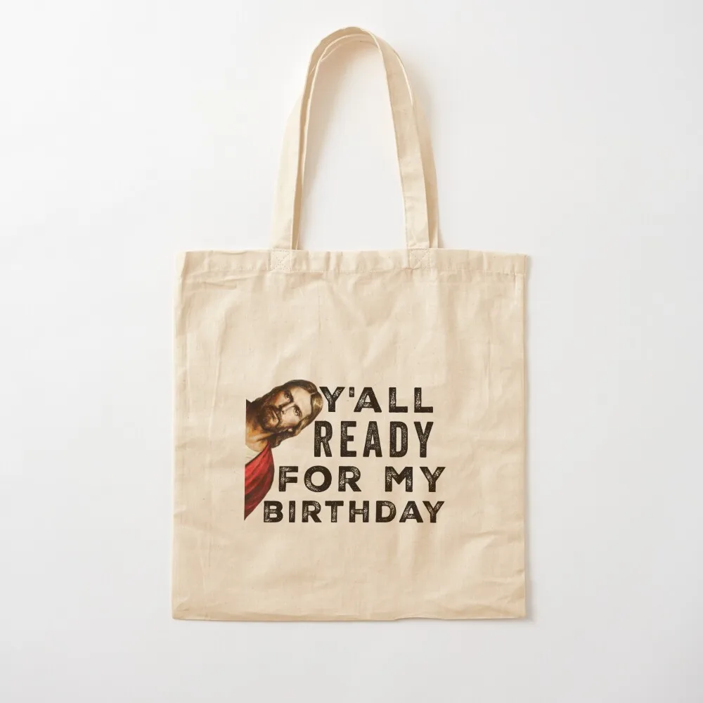

Funny Jesus Happy Birthday Christmas Gift Tote Bag great bag tote bags cloth bags Canvas Tote Bag