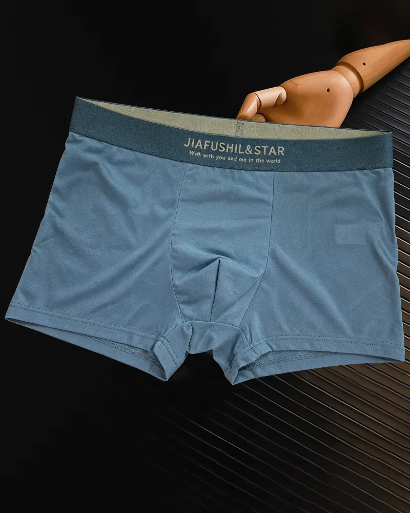 4pcs Luxury Summer Smooth Cool Satin-like Men's Boxer Shorts Underpants Breathable Crotch Male Underwear Panties Boxer Brifes image 3