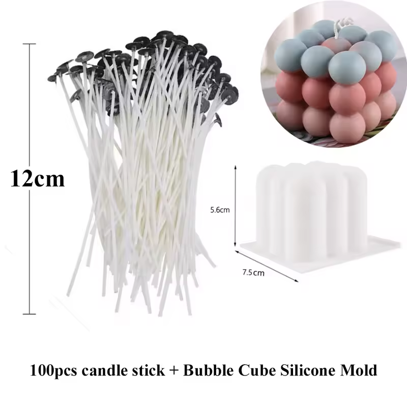 Smokeless Candle Wicks 2.6-20cm Pre-Waxed Cotton Core Wicks with Metal Sustainer Tabs DIY Handmade Candle Making Tools - Image 21