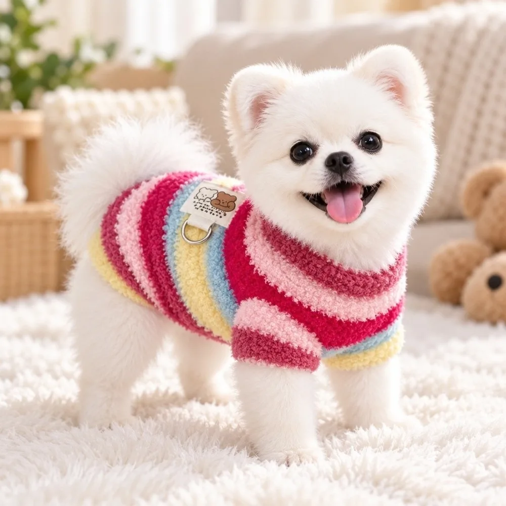 Fashion Winter Dog Warm Clothes Fleece-lined Windproof Dogs Coat Soft Thickened Dog Hiking Jacket Cat