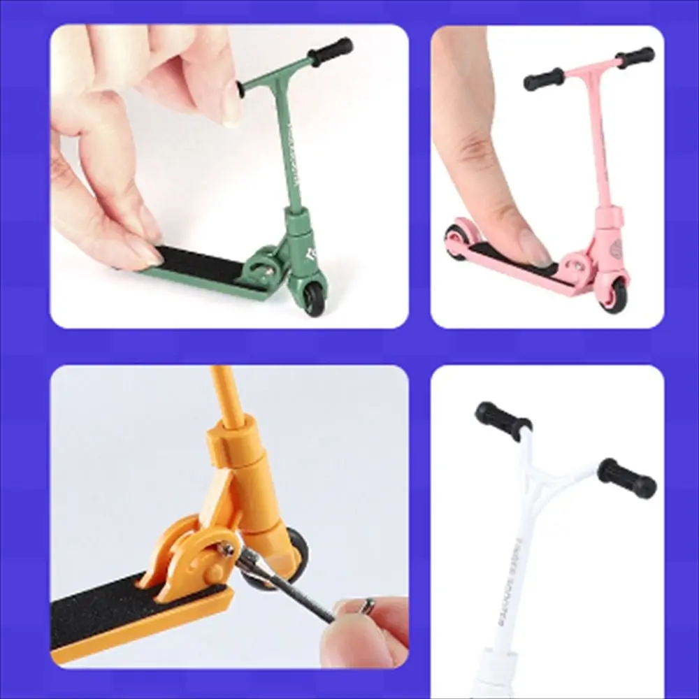Sports Toy Foldable Finger Scooter Two Wheel Simulation Mini Scooter Fingerboard Finger Toys Finger Skateboards Party Favors
