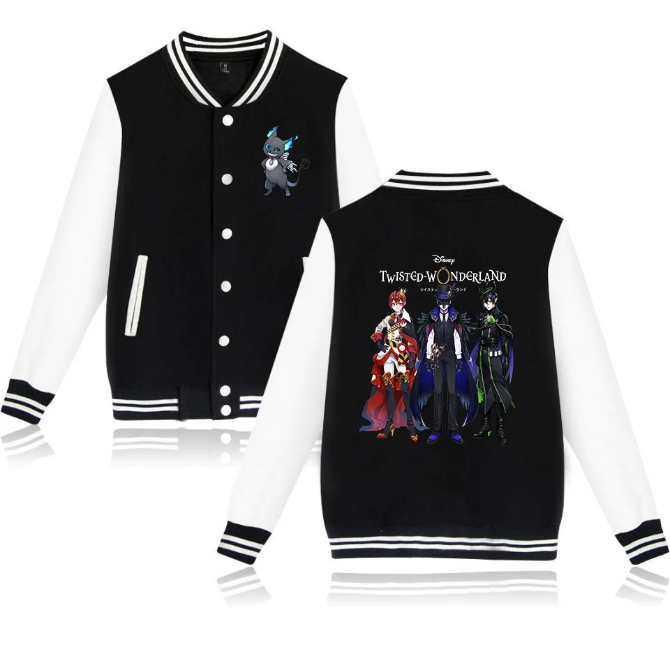 Twisted-Wonderland Bomber Jacket Women Men Autumn Baseball Jacket Coat Kid Streetwear Harajuku Bomber College Jacket